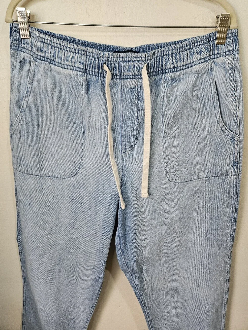 GAP Light Blue Lightweight Relaxed Drawstring Jeans Denim